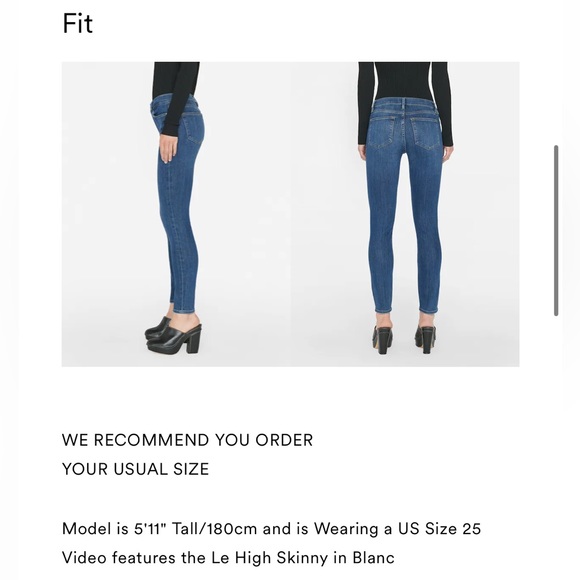 Frame Le high skinny in Oynx Indigo - Picture 10 of 11